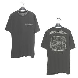 Cool Grey - Zeronine Numbers Short Sleeve Soft Tee: 100% Combed Ringspun Cotton