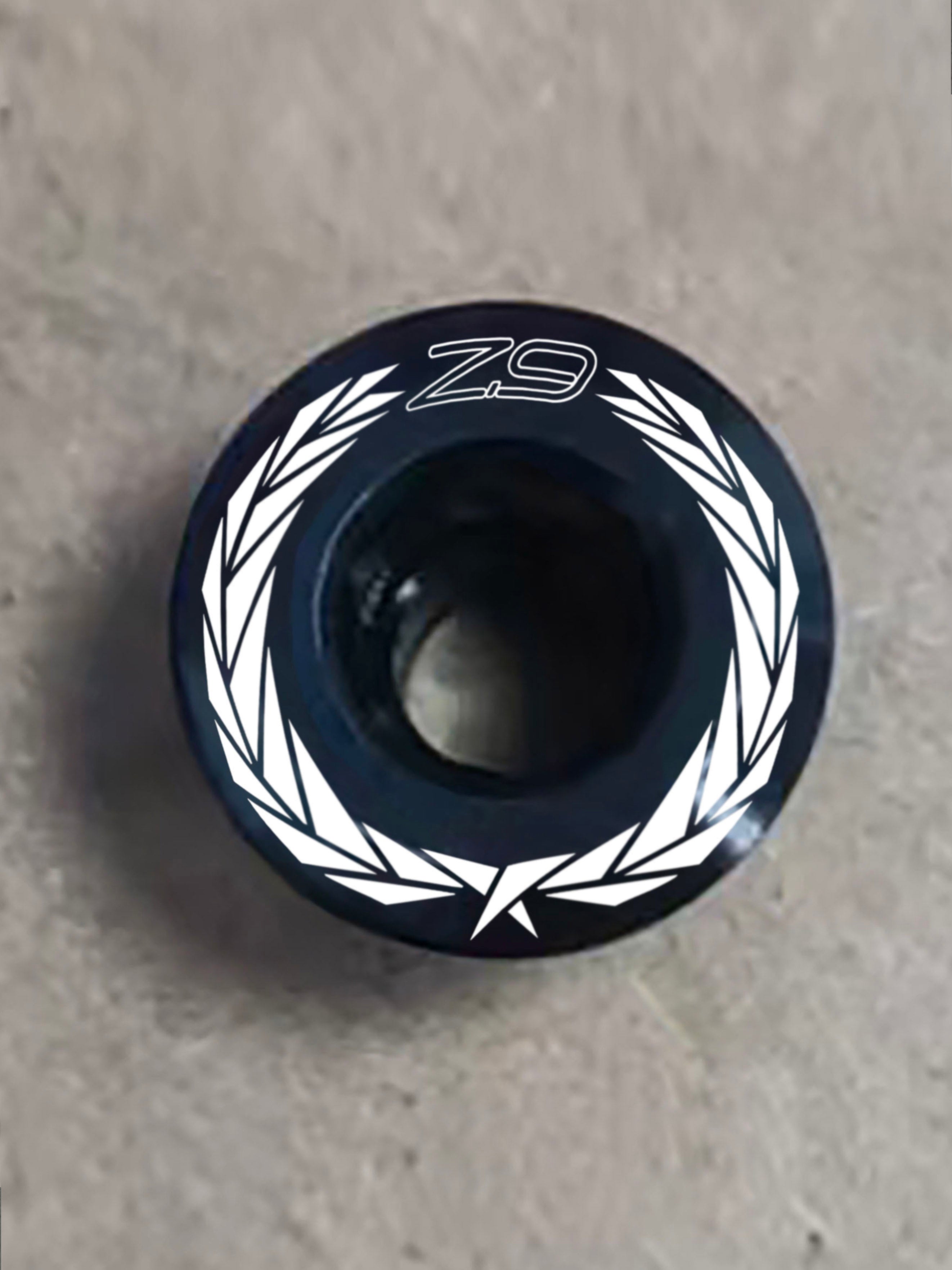 Z9 Black bicycle Chain Ring Bolts with graphic logo Detail
