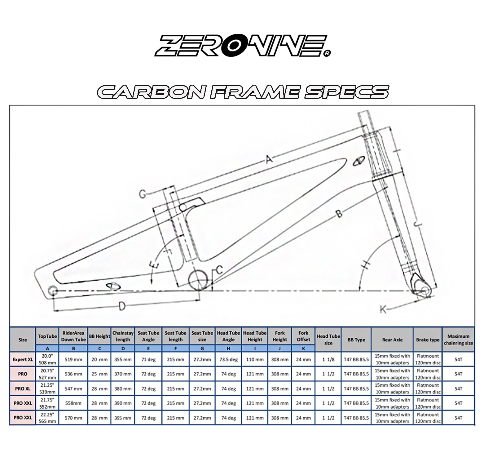 ZERONINE - DRK MTR CARBON RACE FRAME