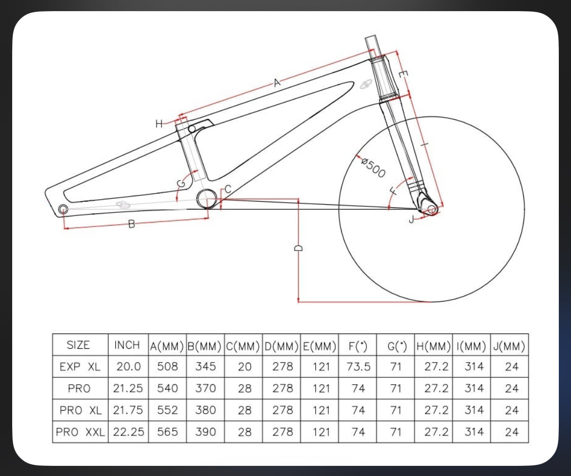 ZERONINE - DRK MTR CARBON RACE FRAME