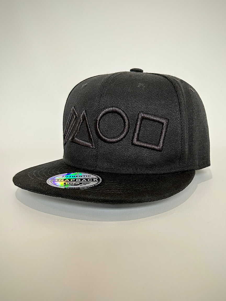 3D Premium Snapback Hat - Black