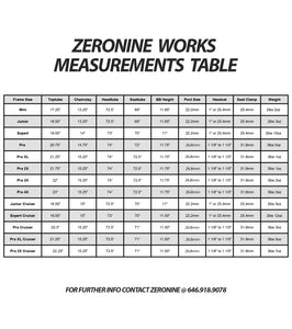 ZERONINE WORKS RACE FRAME - COLORS