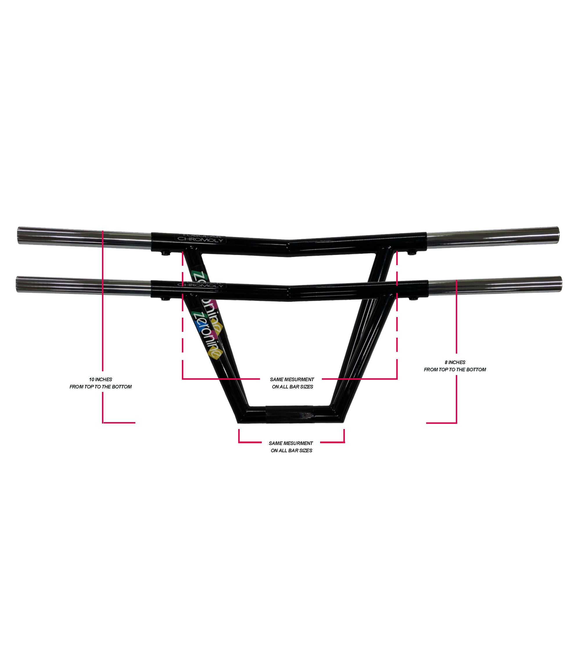 VINTAGE ZERONINE (ADJUSTABLE) WORKS 7 PIECE HANDLEBARS