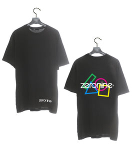 Black - Zeronine Geo Cluster Logo Short Sleeve Soft Tee: 100% Combed Ringspun Cotton