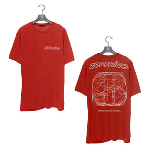 Red - Zeronine Numbers Short Sleeve Soft Tee: 100% Combed Ringspun Cotton