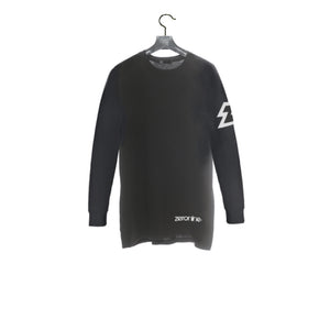 Black / Front - Zeronine Reflective Z Long Sleeve Soft Tee: 100% Combed Ringspun Cotton
