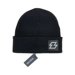 Black Zeronine Z Beanie: 10" Hat, Soft Cashmere feel