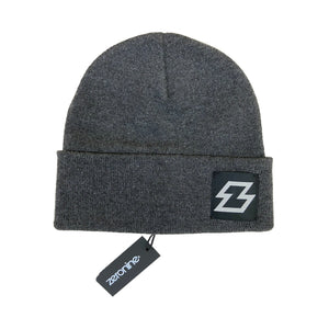 Grey Zeronine Z Beanie: 10" Hat, Soft Cashmere feel