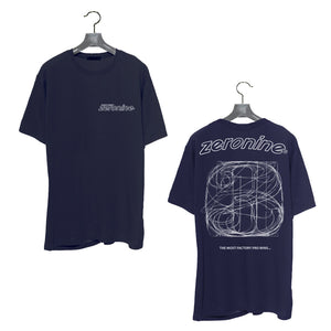 Navy - Zeronine Numbers Short Sleeve Soft Tee: 100% Combed Ringspun Cotton
